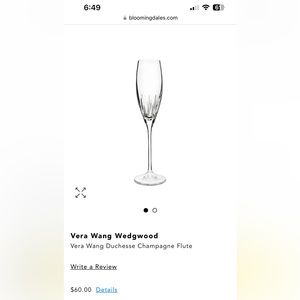 Vera Wang by Wedgewood crystal champagne flutes (4), never used, gorgeous!!